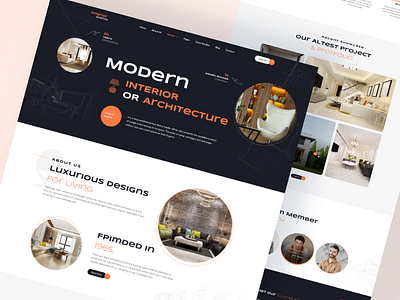 Interior Sketch - Modern Interior & Architecture Figma Template branding interier interier landing page modern modern interier sktch ui uiux ux