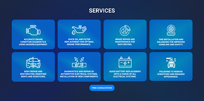 Auto Repair Design 3 auto repair auto repair app auto service car repair design car service digital design figma design graphic design modern design repair shop responsive design typography ui elements ui ux user interface ux design vector graphics vehicle service visual design web design