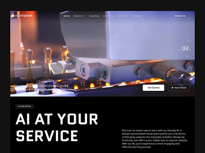AI Website Design for Retailers ai ai retail design ai retail website ai ui ai web design ai website ai website design artificial intelligence design ecommerce ecommerce ui eps fluttertop hero section machine learning retail retail website web web design website design