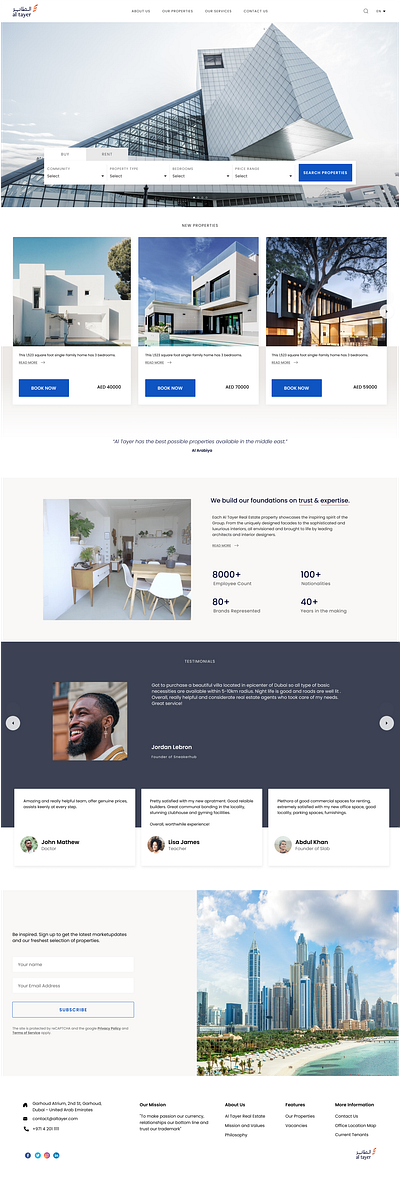 Al Tayer Real Estate Portal redesign altayer dubai middleeast realestate ui userexperience userinterface ux uxui
