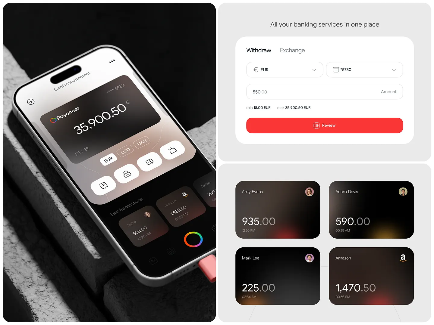 Innovative Payment History Page Design for Banking Apps