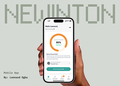 Newinton Accountancy- Mobile app accounting clean design figma invoice mobileapp saas ui