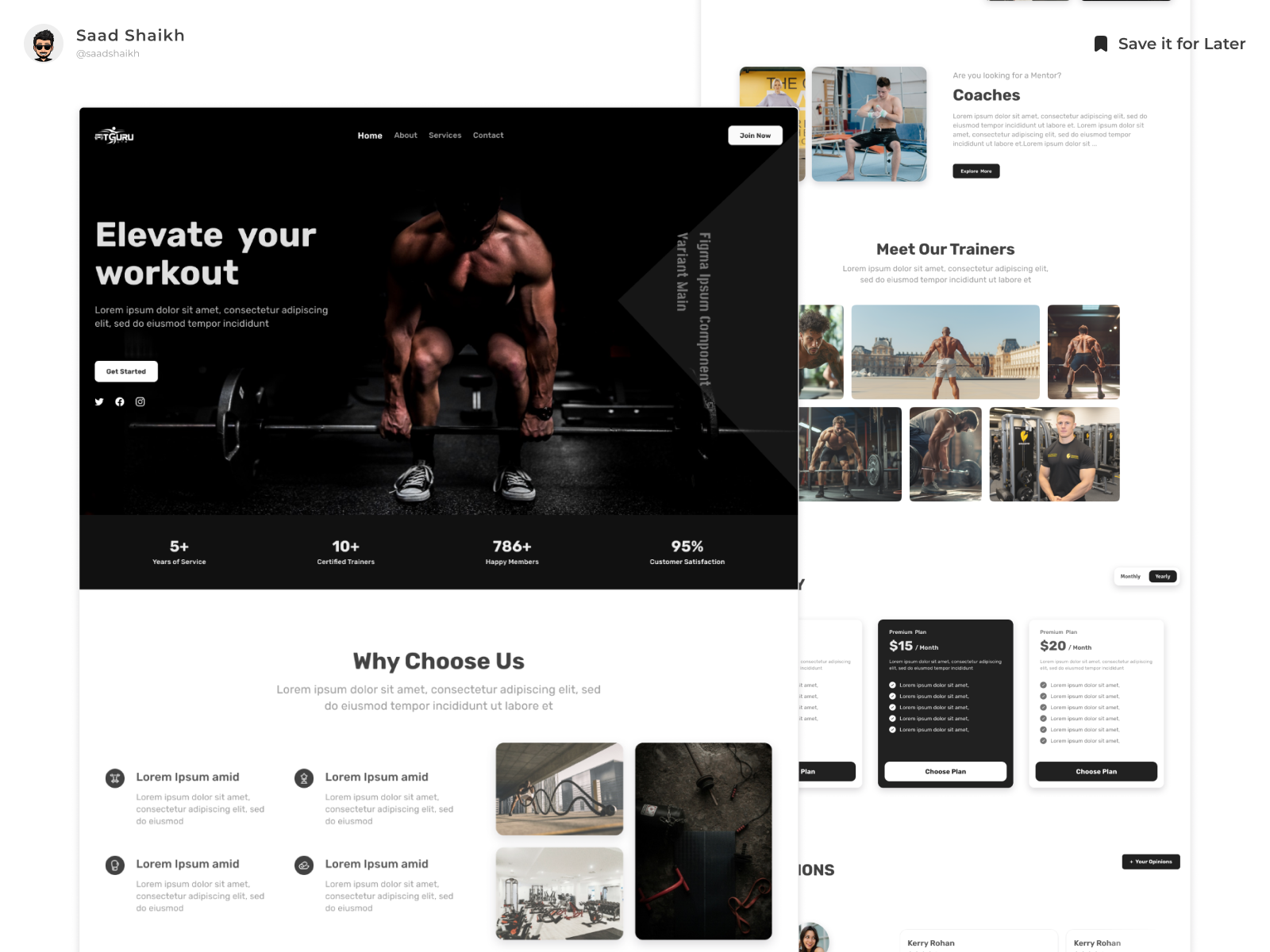 GYM Landing Page✨ app design figma figma ui fitness gym gym design gym ui gym website gym website design mobile ui ui design uiux web web design web ui website website design website ui