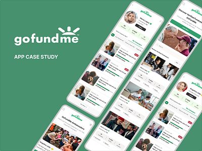 Case Study/ GoFundMe affinity. diagram app case study design design system hmw interview research team work ui userflow ux