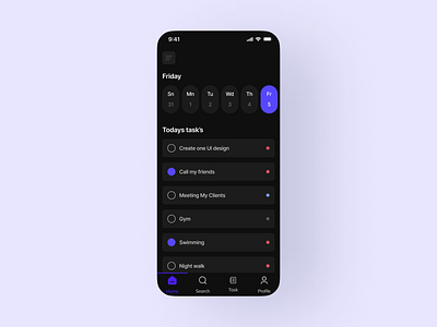 TO DO LIST APP UI ui