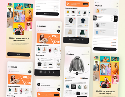 SSENSE - FASHION STORE MOBILE APP app apparel buy clean clothing design ecommerce fashion fashion app mobile mobile app mobile app design online store outfit sell shop shopping store ui ux