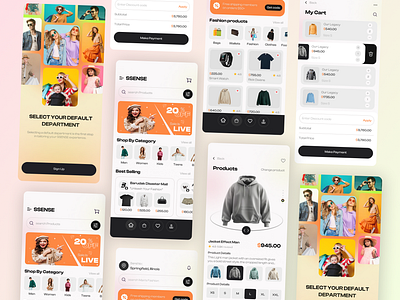 SSENSE - FASHION STORE MOBILE APP app apparel buy clean clothing design ecommerce fashion fashion app mobile mobile app mobile app design online store outfit sell shop shopping store ui ux