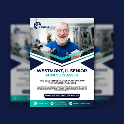 Senior Fitness Flyer Design bifold flyer body care flyer creative flyer fitness flyer fitness flyer design flyer flyer advertisement flyer design flyer designs flyer mockups free flyer mockup fres mind graphic design minimal flyer modern design modern flyer design senior fitness senior fitness class senior fitness flyer