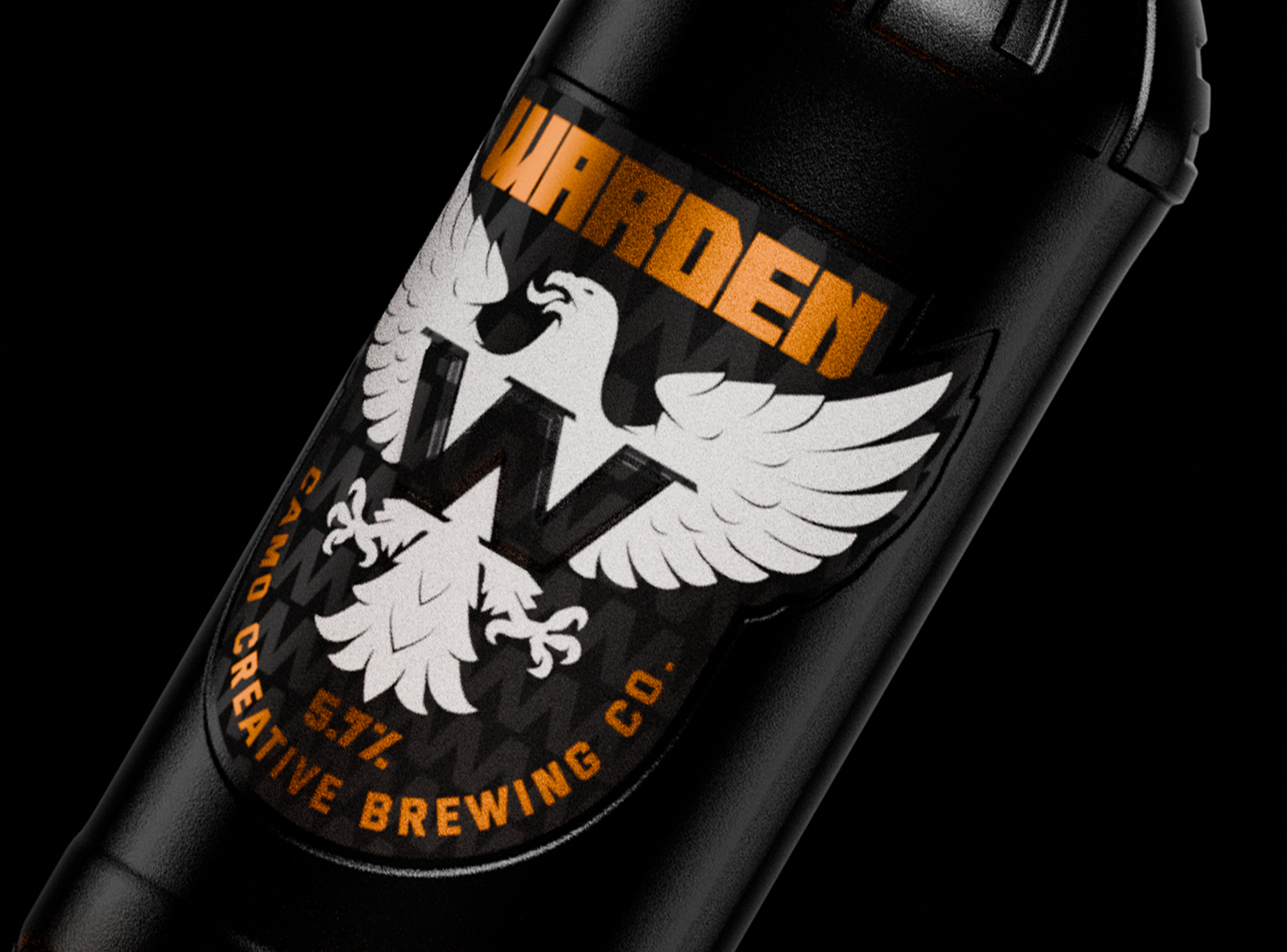 WARDEN beer beverage brewing eagle label logo wings