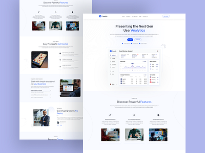 SaasRa - Saas & Analytics Landing Page Figma Template analytics landing page saas home saas landing page ui ux