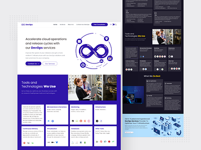 DevOpz Website UI Design branding landing page mockups ui ux website design