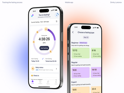 Fasting Tracker App androidapp app design fastingapp healthapp interfacedesign iosapp iosdesign mobile mobile design mobileux productdesign trackingapp ui uiux uxresearch wellnessapp