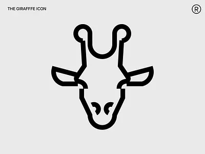 Girafe Symbol animal bold design girafe icon illustration line icon logo mark minimal modern sharp simple symbol tech technology visual identity