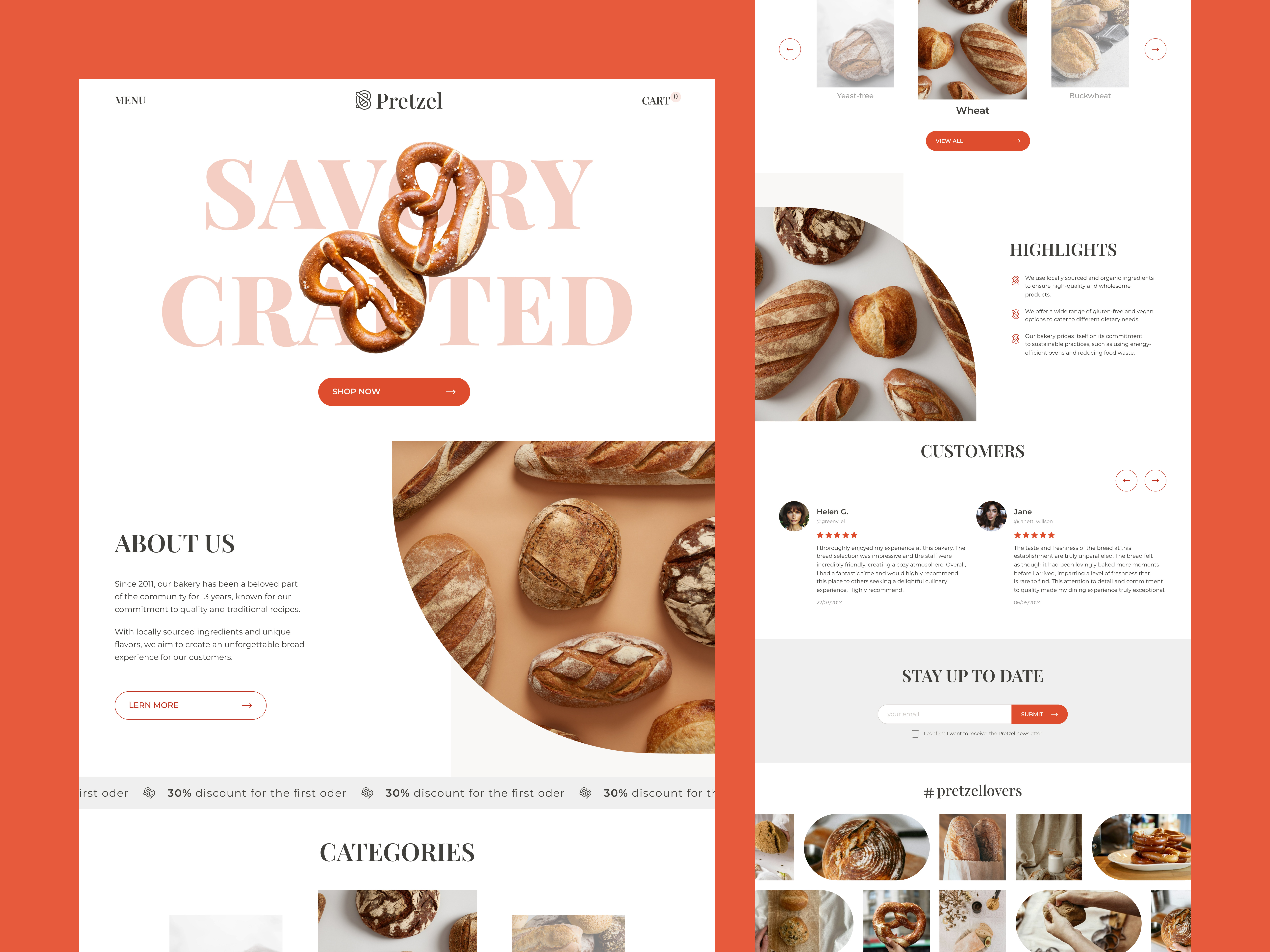Bakery Landing page Concept branding design design concept ecommerce figma landing landing page logo ui ux web web design website