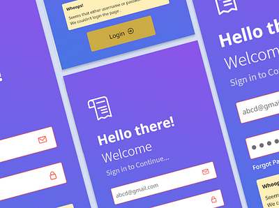 Mobile App Signin Page app design app ui ux application mobile app signup ui ux