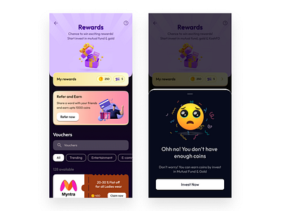 An Investment App Reward Screen UI adobexd android branding design figma illustration ui user experience user interface ux