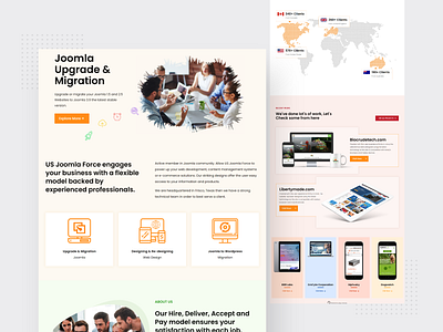 USJoomla Website UI Design branding design illustration landing page mockups ui ux website design