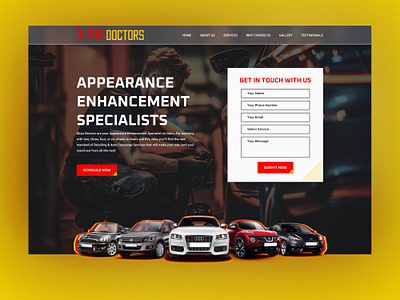 Gloss Doctors – SEM-Optimized UI Design for Car Detailing autodetailing carcare cardetailing ceramiccoating designprocess detailingservice glossdoctors professionaldesign responsivedesign sem servicedesign ui ux webdesign webui