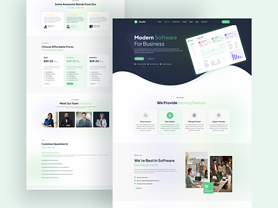 SaasRa - Modern & Software Landing Page Figma Template modern saas