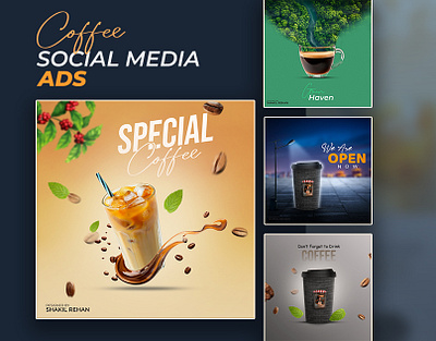 Social Media Design | Instagram Post | Social Media | Banner Ads ads advertising design banner coffee poster facebook post google ad banner graphic design instagram banner instagram post instagram stories landing page marketing photoshop social media advertising social media banner social media post social media templates ui