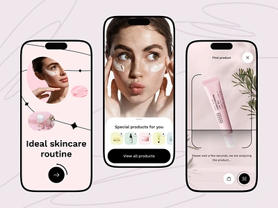 E-commerce app design app design beauty cosmetic dermatology ecommerce makeup mobile app mobile design skin skincare