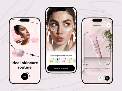 E-commerce app design app design beauty cosmetic dermatology ecommerce makeup mobile app mobile design skin skincare