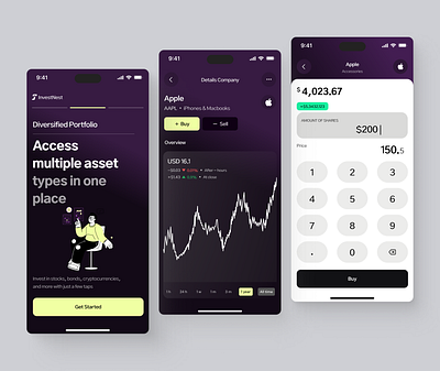 InvestNest - Mobile Investment App app design budget budget app design finance finance app fintech fintech app fintech mobile app investment investment app ios mobile app mobile application product design ui ui design uiux ux