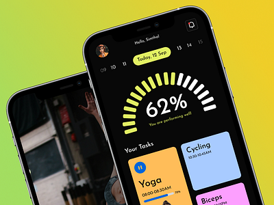 Fitness Mobile App analytics design figma fitness app gym health mobile app product design ui uiux workout