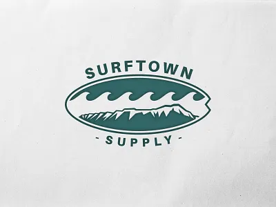 Surftown Supply surf apparel logo adventure apparel beach casual wear coastal lifestyle nautical ocean outdoor relaxed sand sea summer sun surf surf brand surftown tropical vibrant wave