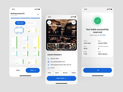 SeatMe | Restaurant Booking App app booking mobile restaurant steps typography ui ux