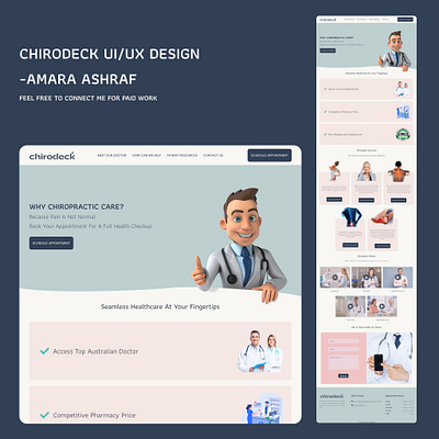 ChiroDeck UI/UX Design by Amara Ashraf cleandesign