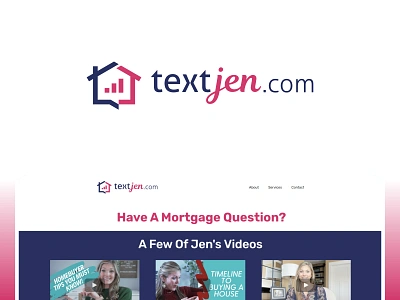 Text Jen.com mortgage consultant logo advisor banking consultant corporate finance financial services home house investment loan logo design minimal modern mortgage professional property real estate secure simple trustworthy