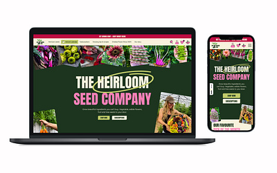 Landing page of a Seed Company landing page ui ux