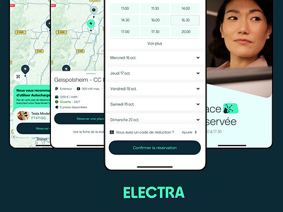 Electra : planifier sa réservation borne electrique designer electra figma new product design ui ux ux design