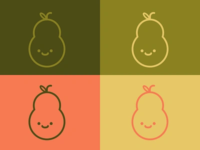 Pear Pressure color palette color scheme design flat fruit graphic design illustration minimal pear sketch