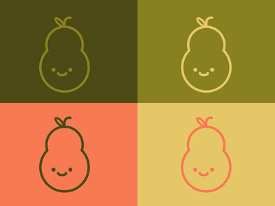 Pear Pressure color palette color scheme design flat fruit graphic design illustration minimal pear sketch