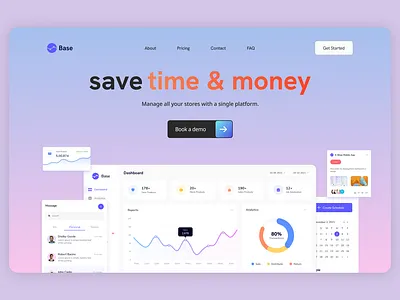 Base - one platform for e-commerce design minimal ui web