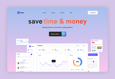 Base - one platform for e-commerce design minimal ui web