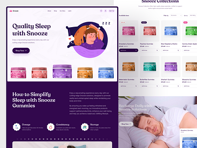 Gummies Ecommerce Landing Page awe design ecommerce ecommerce landing page gummies gummy landing page shopify sleep prodduct web web design website