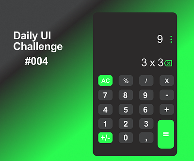 Calculator Element or Interface daily ui