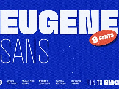 Eugene Sans Font Family alternate bold branding contemporary design designer display elegant font illustration ligature logo luxury modern sans serif trendy type typeface typography ui