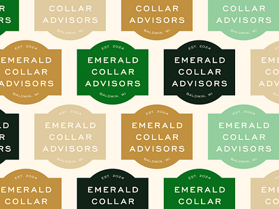 Emerald Collar Advisors brand design brand identity branding design dog emerald identity design illustrator logo logotype midwest pattern repeat pattern small business tax tax preparation typography vector vintage wisconsin