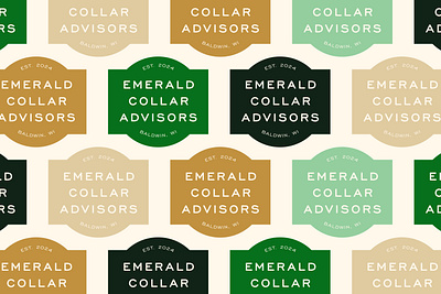 Emerald Collar Advisors brand design brand identity branding design dog emerald identity design illustrator logo logotype midwest pattern repeat pattern small business tax tax preparation typography vector vintage wisconsin