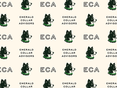 Emerald Collar Advisors border collie brand design brand identity branding cpa dog graphic design identity design illustration illustrator logo midwest pattern pattern design repeat pattern small business tax tax preparation vector wisconsin