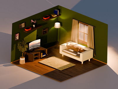 Comfort room 3d animation design graphic design inter interior modeling motion graphics rendering ui