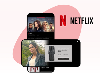 Netflix : shopping ciblé figma ia netflix product design shopping streaming ui ux