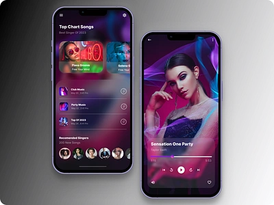 Music Player App UI Design appdesign design prototype responsive design typography ui uidesign uiux uiuxdesign ux web web design wire wireframe