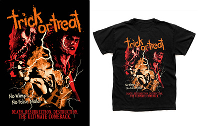 (COMMISSION WORK) TRICK OR TREAT (1986) T-SHIRT DESIGN 2 80s movie alternative movie poster classic horror design film poster graphic design graphic poster halloween illustration metal metal band movie poster poster art poster design rock merch t shirt design t shirt horror t shirt merch trick or treat