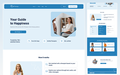 eTherapy | Web service design landing landing page ui web website