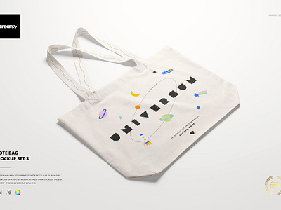 Tote Bag Mockup Set 3 creator custom customizable design designed generator mock up mock ups mockup mockups pattern patterns personalized printed smart object surface template templates tote bag mockup set 3